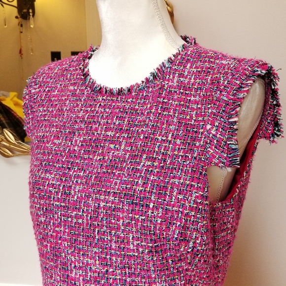 🆕️ J Crew Pink Resume Dress in Autumn Tweed - Picture 4 of 9